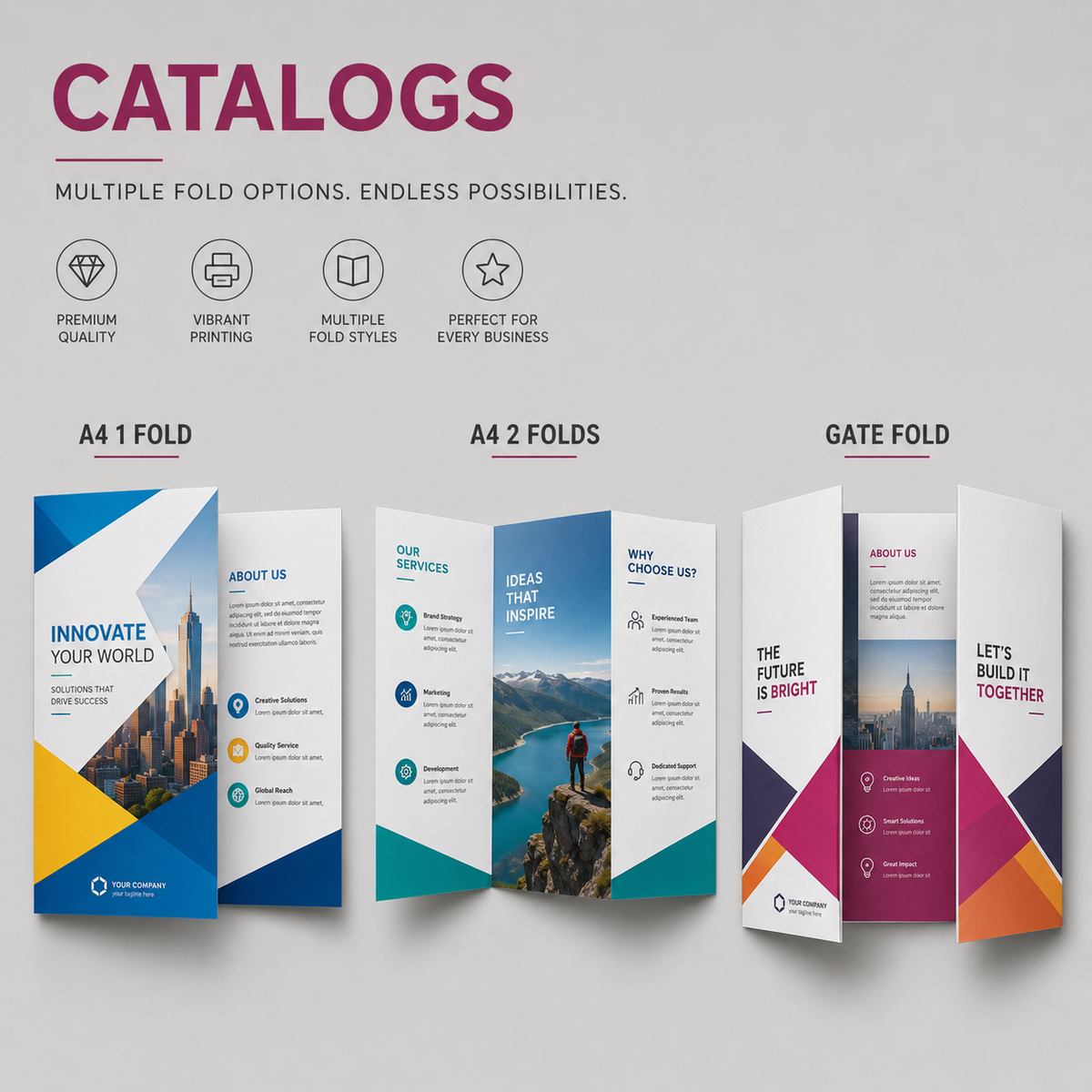 Brochures - Bulk qty (offset printed)