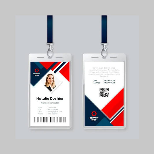 Id cards - paper + plastic pouch for day events (90 x 125 mm)