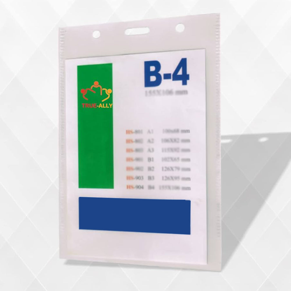 Id cards - paper + plastic pouch for day events (90 x 125 mm)